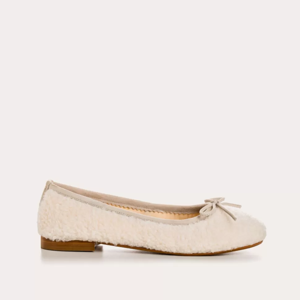 Ballerines^Reqins Ballerines Carmen Teddy Ecru