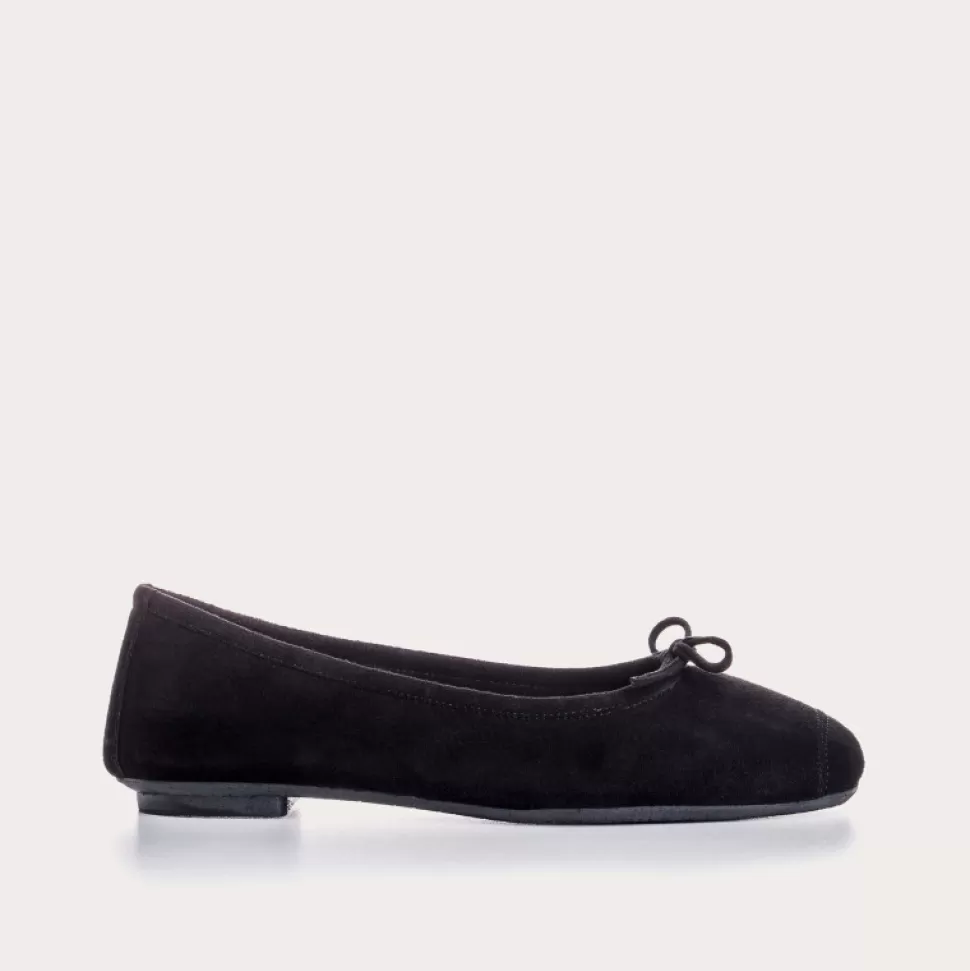 Ballerines^Reqins Ballerines Harmony Cuir Velours Cc Noir