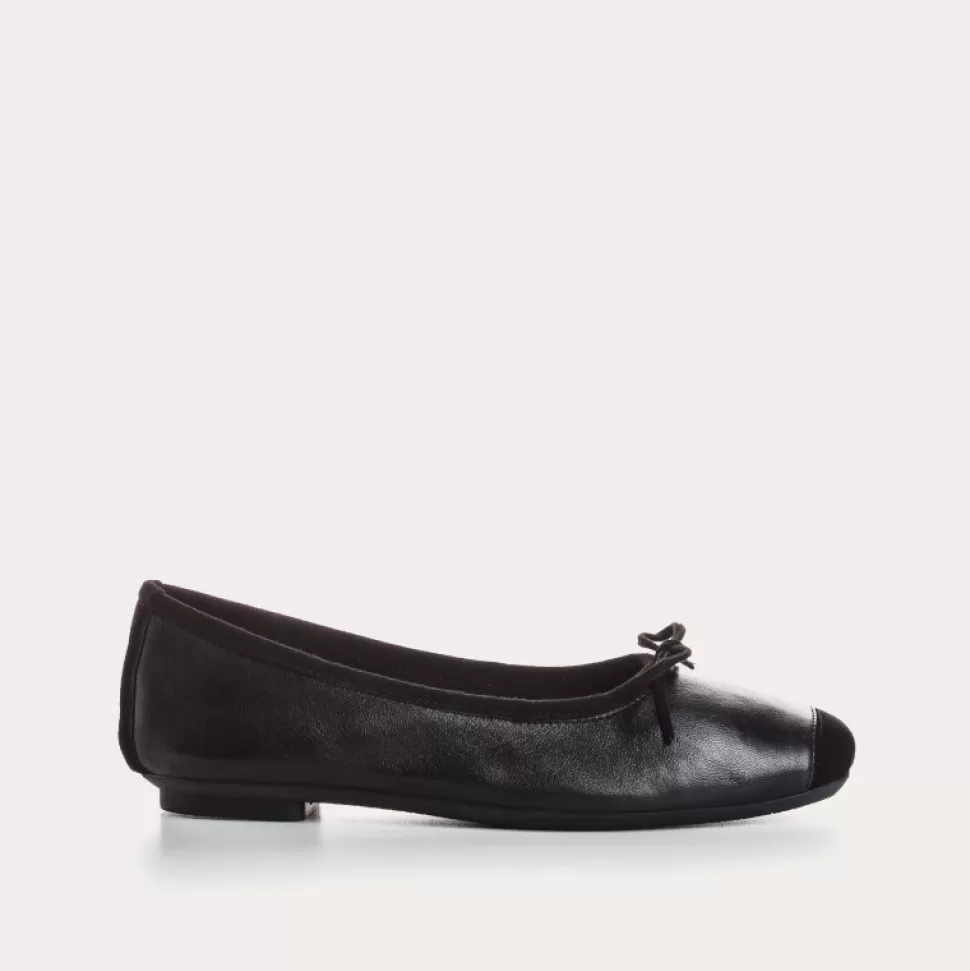 Ballerines^Reqins Ballerines Harmony Cuir/Cuir Velours Cc Noir