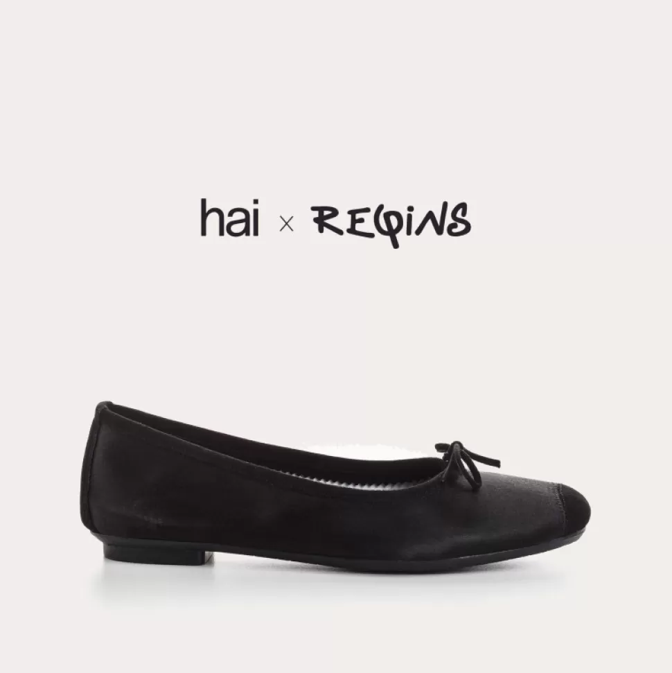 Ballerines^Reqins Ballerines Harmony Silk Noir