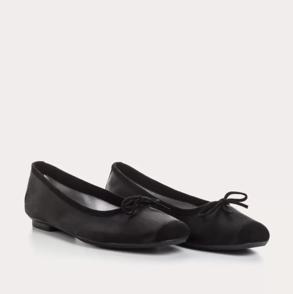 Ballerines^Reqins Ballerines Harmony Silk Noir