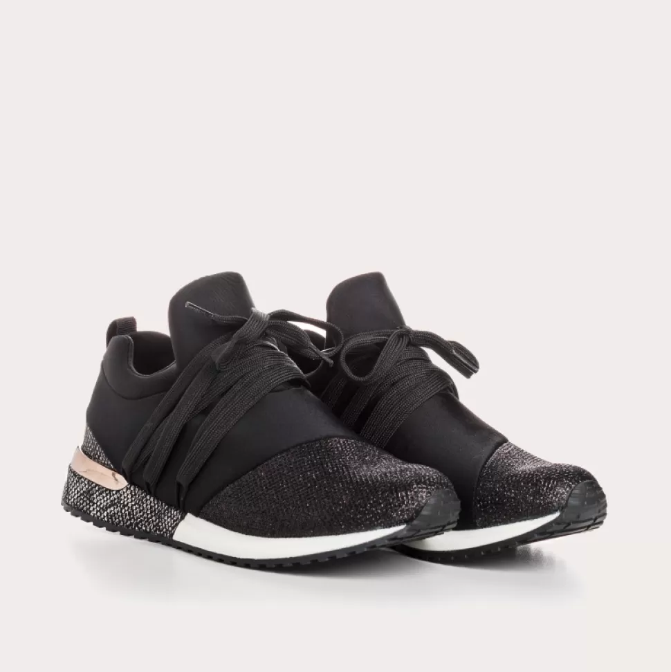Baskets^Reqins Baskets Ilan Lycra Noir, Noir