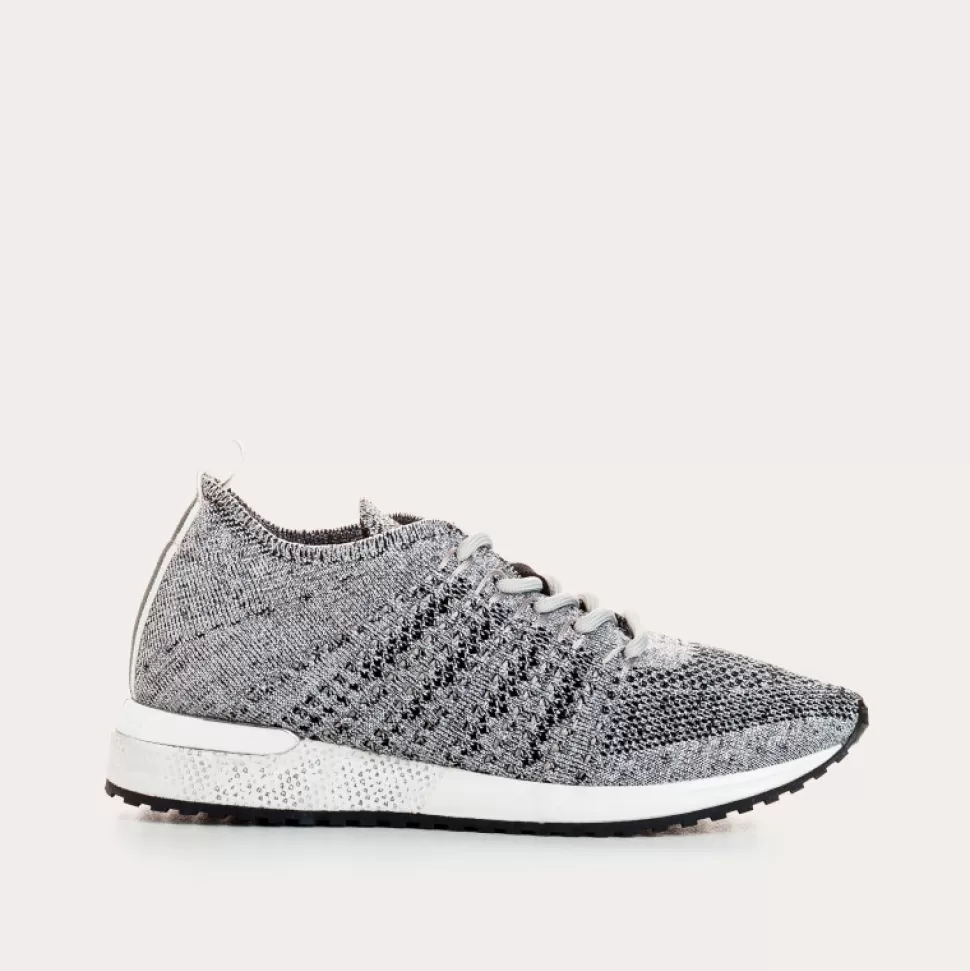 Baskets^Reqins Baskets Ines Crochet Lame Argent, Metallique