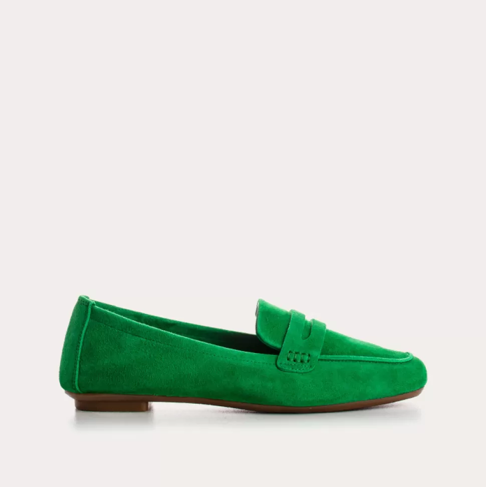 Mocassins^Reqins Mocassins Hema Cuir Velours Gazon