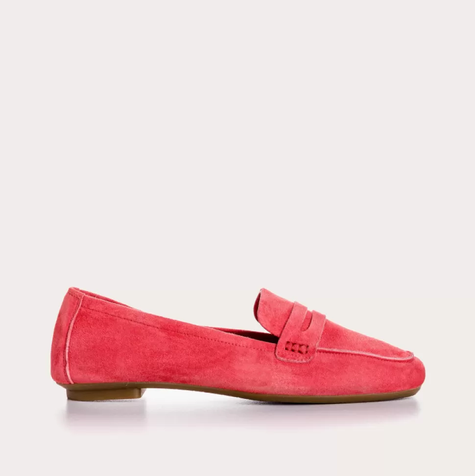 Mocassins^Reqins Mocassins Hema Cuir Velours Cc Rose, Fraise